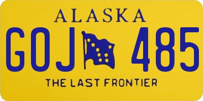 AK license plate GOJ485