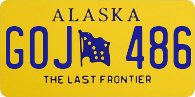 AK license plate GOJ486