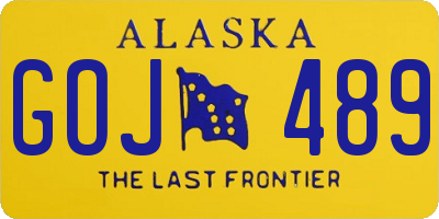 AK license plate GOJ489