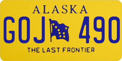 AK license plate GOJ490