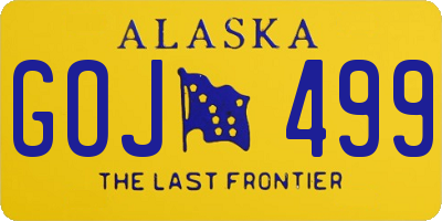 AK license plate GOJ499