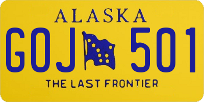 AK license plate GOJ501