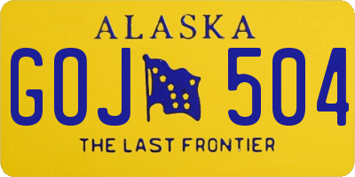 AK license plate GOJ504