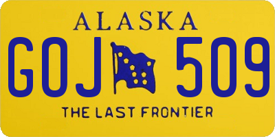 AK license plate GOJ509