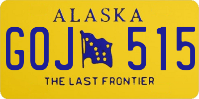 AK license plate GOJ515