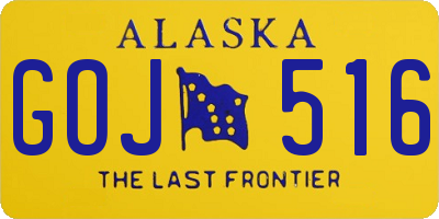 AK license plate GOJ516