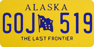 AK license plate GOJ519