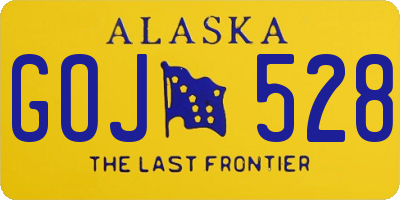 AK license plate GOJ528
