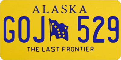 AK license plate GOJ529