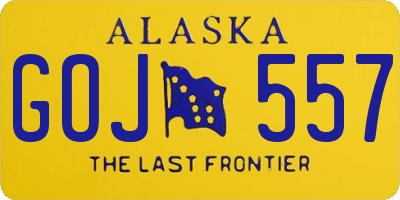 AK license plate GOJ557