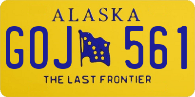 AK license plate GOJ561