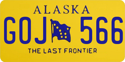 AK license plate GOJ566