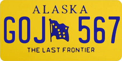 AK license plate GOJ567