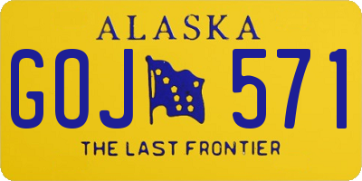 AK license plate GOJ571