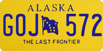 AK license plate GOJ572