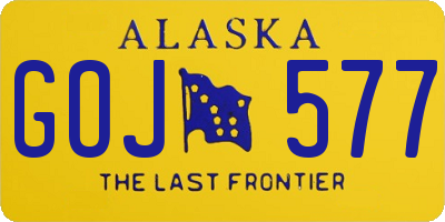 AK license plate GOJ577
