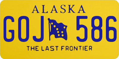 AK license plate GOJ586