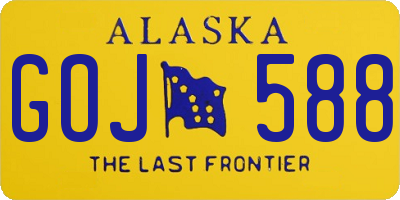 AK license plate GOJ588