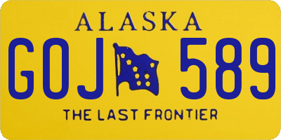 AK license plate GOJ589