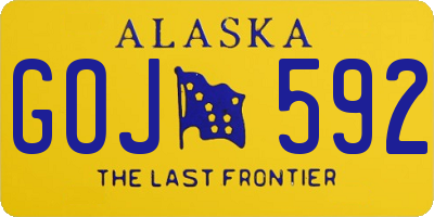 AK license plate GOJ592