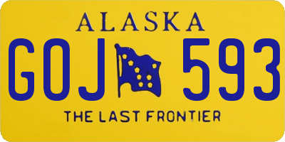 AK license plate GOJ593