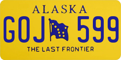 AK license plate GOJ599