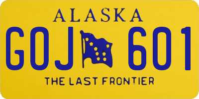 AK license plate GOJ601