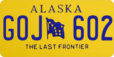 AK license plate GOJ602