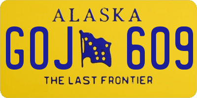 AK license plate GOJ609