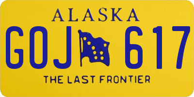 AK license plate GOJ617