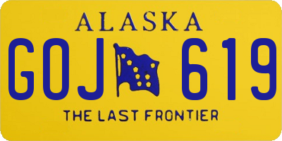 AK license plate GOJ619