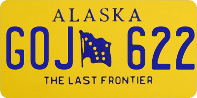 AK license plate GOJ622