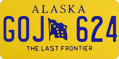 AK license plate GOJ624