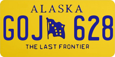 AK license plate GOJ628