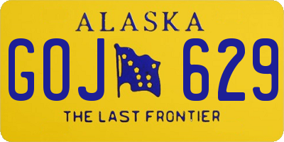 AK license plate GOJ629