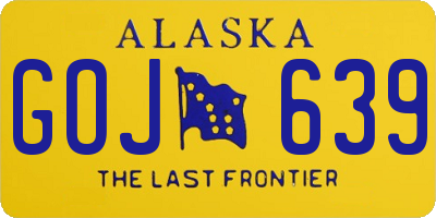 AK license plate GOJ639