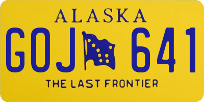 AK license plate GOJ641