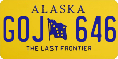 AK license plate GOJ646