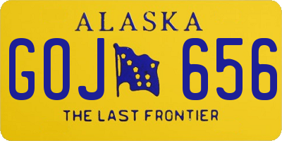 AK license plate GOJ656