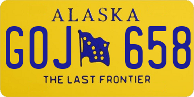 AK license plate GOJ658