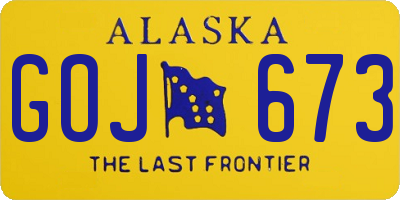 AK license plate GOJ673