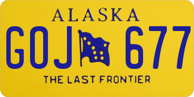 AK license plate GOJ677