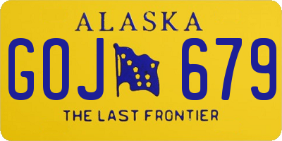 AK license plate GOJ679