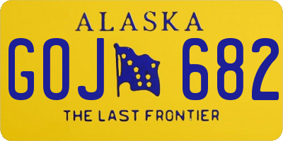 AK license plate GOJ682