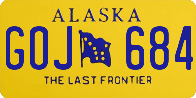AK license plate GOJ684