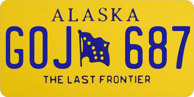 AK license plate GOJ687