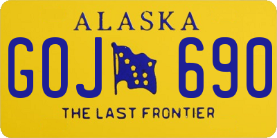 AK license plate GOJ690