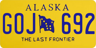 AK license plate GOJ692