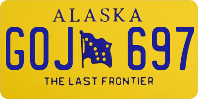 AK license plate GOJ697