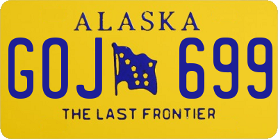 AK license plate GOJ699